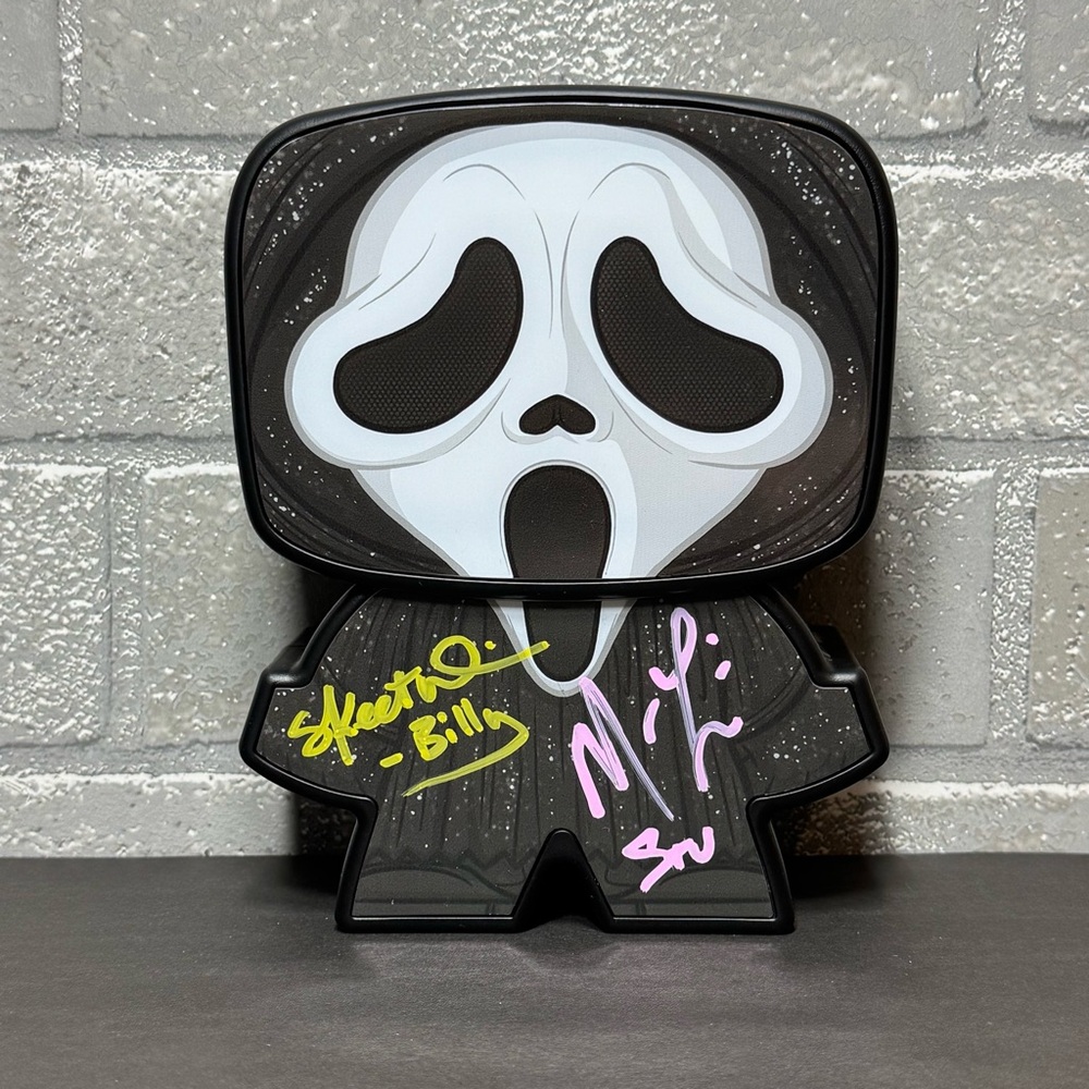 Ghostface Scream Signed Cinemark Sipper Bank Skeet Ulrich Matthew Lillard Auto